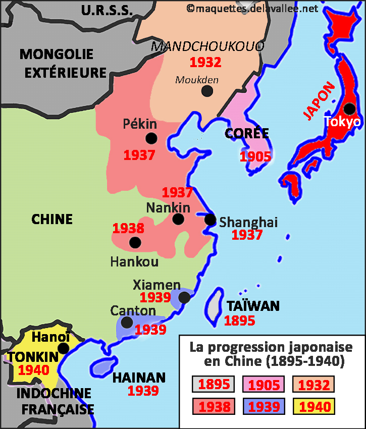 carte guerre sino-japonaise